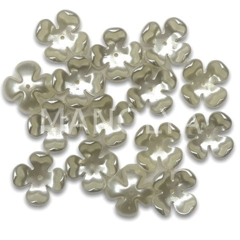 2,4cm. BÜYÜK BEYAZ PLASTİK ÇİÇEK 50gr.