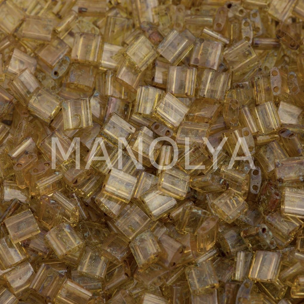 TL4501 Miyuki Tila Transparent Saffron Picasso (Tam Tila 4501)