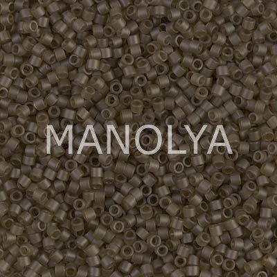 DB384-DELICA BEAD MATTE TRSMOKY QUARTZ