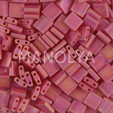 TL408FR Miyuki Tila Opaque Matte Dark Red AB (Tam Tila 408FR)
