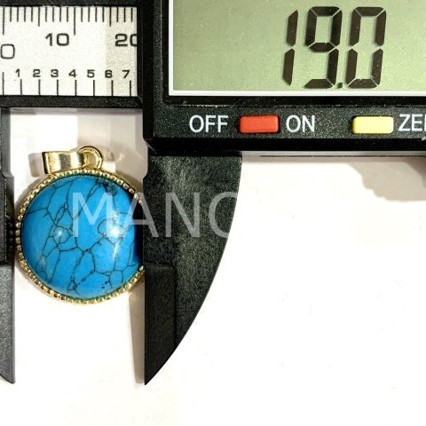 1,9cm YUVARLAK TURKUAZ KOLCE UCU
