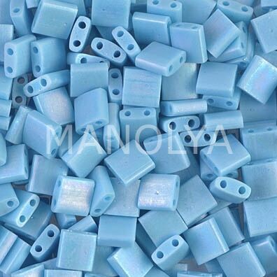 TL413FR Miyuki Tila Matte Opaque  Turquoise Blue AB (Tam Tila 413FR)