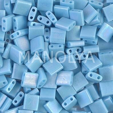 TL413FR Miyuki Tila Matte Opaque  Turquoise Blue AB (Tam Tila 413FR)