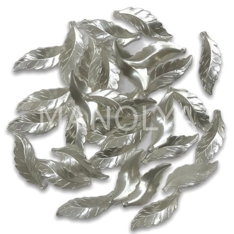 4cm. BÜYÜK BEYAZ PLASTİK YAPRAK 50gr.