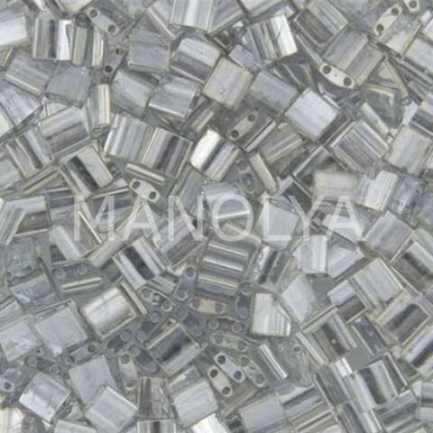 TL1881 Miyuki Tila Silver Grey Gold Luster (Tam Tila 1881)