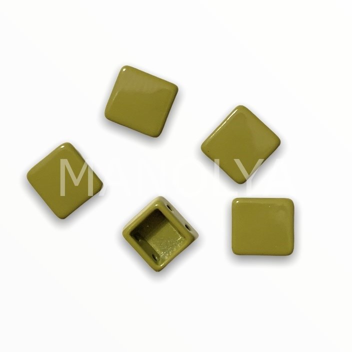 7x8mm. HAKİ KARE YATAY DOMİNO