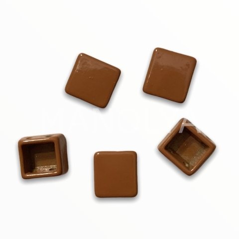 7x8mm KAHVERENGİ KARE YATAY DOMİNO
