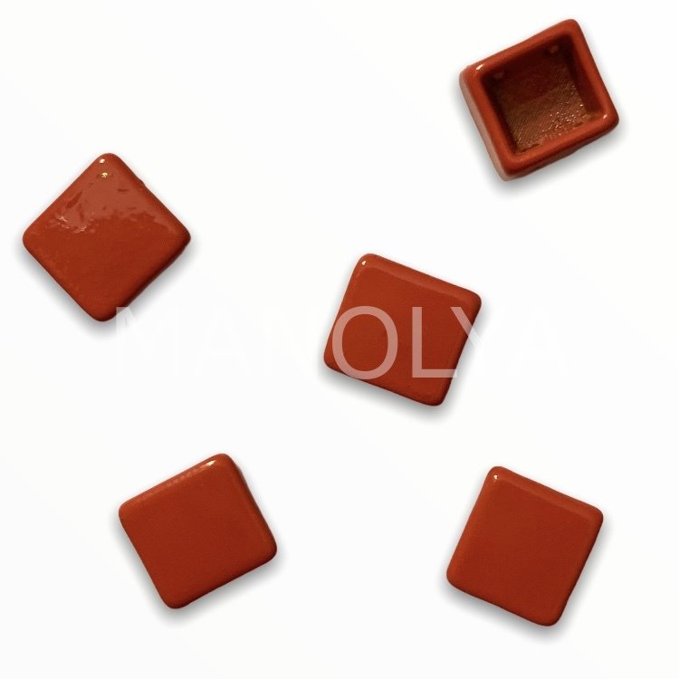 7x8mm KİREMİT RENGİ KARE YATAY DOMİNO