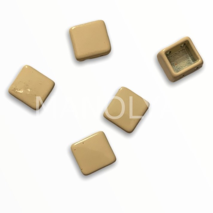7x8mm KREM KARE YATAY DOMİNO