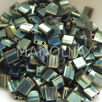 TL468 Miyuki Tila Metallic Green Iris (Tam Tila 468)