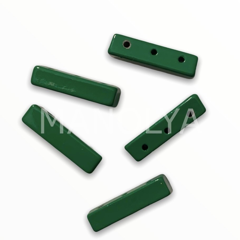 15x4mm. KOYU YEŞİL ÇUBUK DOMİNO