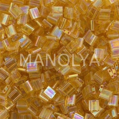 TL251 Miyuki Tila Transparent Light Amber AB (Tam Tila 251)