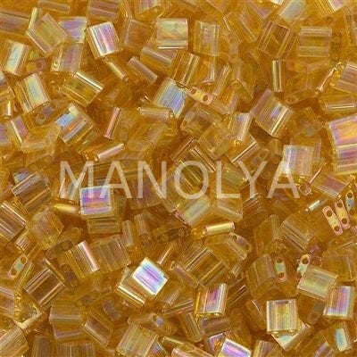 TL251 Miyuki Tila Transparent Light Amber AB (Tam Tila 251)