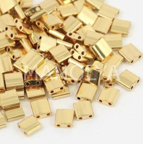 TL191 Miyuki Tila 24kt Gold Plated (Tam Tila 191)