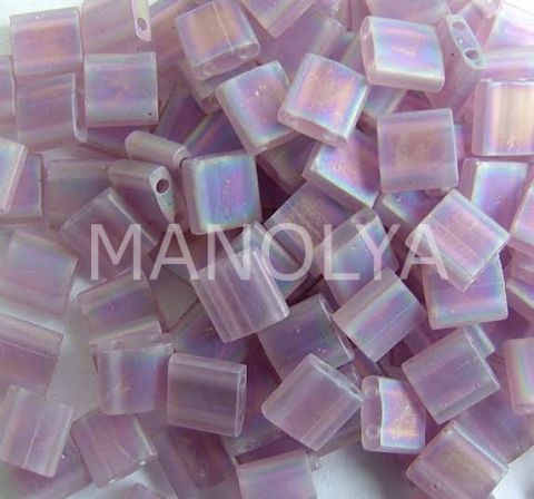 TL142FR Miyuki Tila Matte Transparent Smoky Amethyst AB (Tam Tila 142FR)
