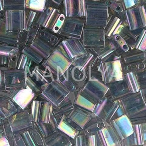 TL2440D Miyuki Tila Dark Transparent Gray Rainbow Luster (Tam Tila 2440D)