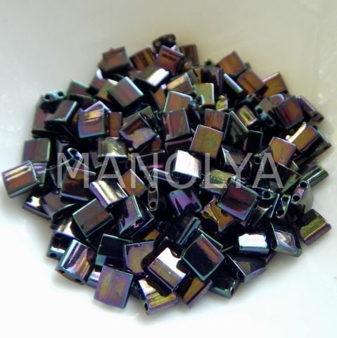 TL454 Miyuki Tila Metallic Dark Plum Iris (Tam Tila 454)