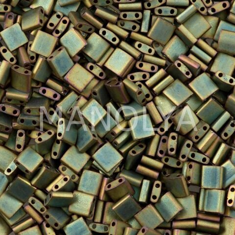 TL2035 Miyuki Tila Matte Metallic Khaki Iris (Tam Tila 2035)