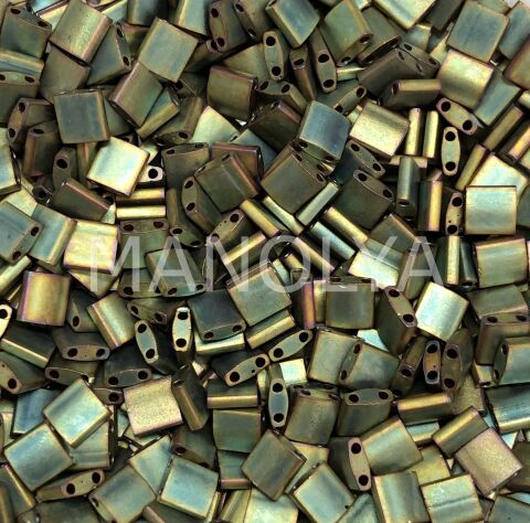 TL2035 Miyuki Tila Matte Metallic Khaki Iris (Tam Tila 2035)