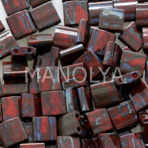 TL4521 Miyuki Tila Opaque Red Picasso (Tam Tila 4521)