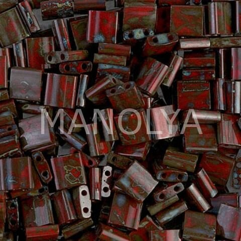 TL4521 Miyuki Tila Opaque Red Picasso (Tam Tila 4521)