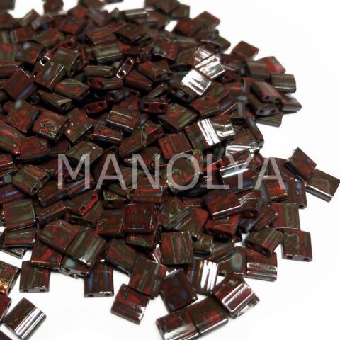 TL4521 Miyuki Tila Opaque Red Picasso (Tam Tila 4521)