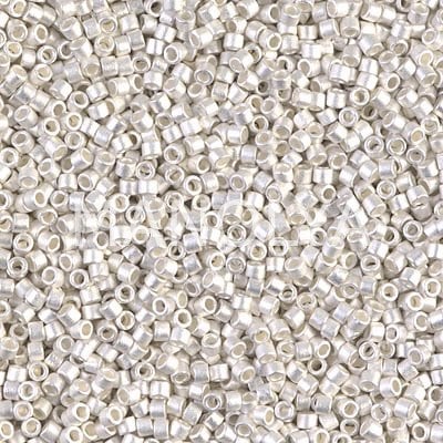 DB551F-DELICA BEAD SILVER PLATEFROSTED