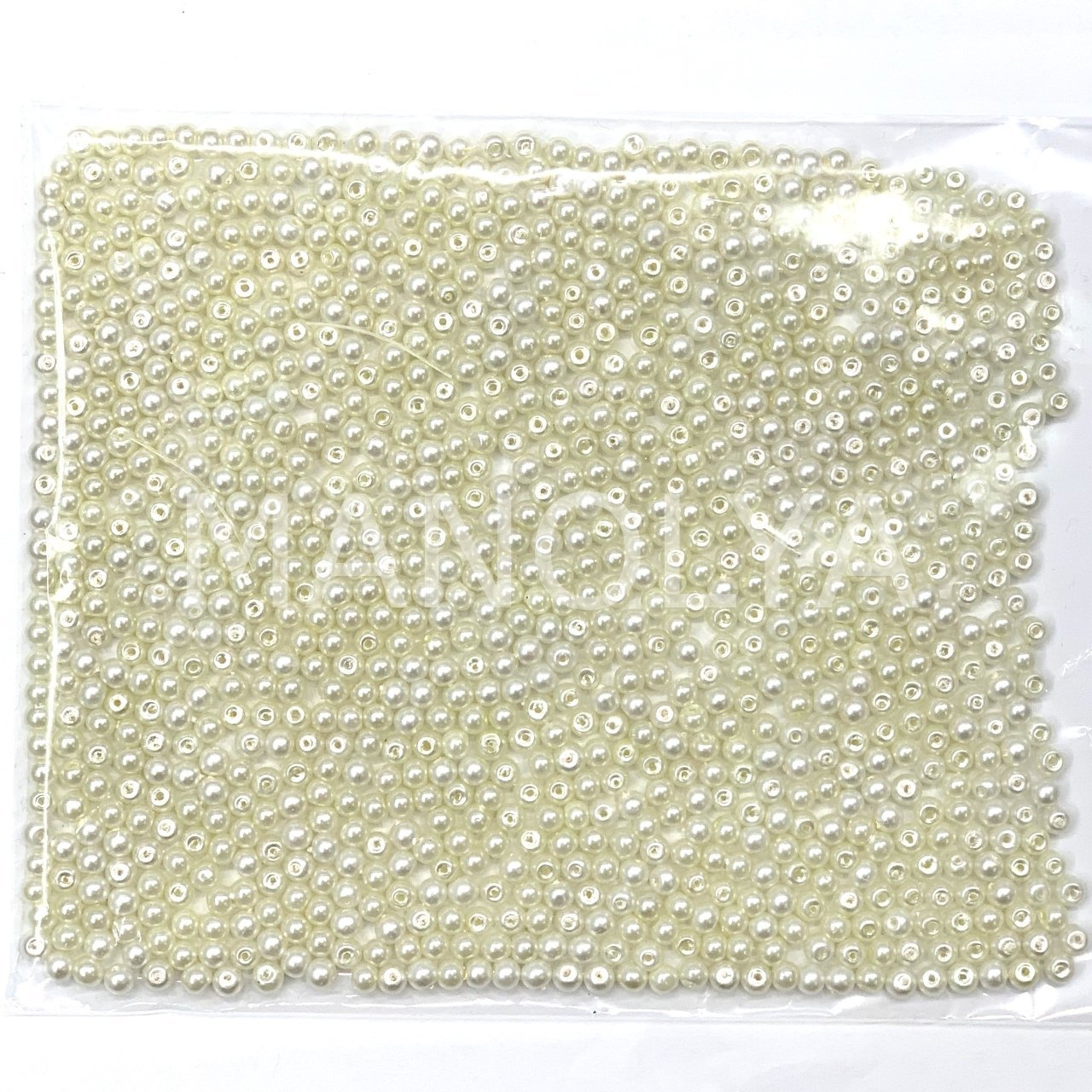 4mm. BEYAZ CAM İNCİ 100gr.
