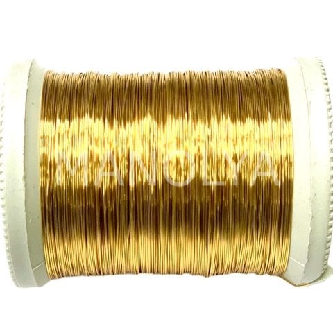 NO:35 VERNİKLİ KOYU ALTIN 100GR. BAKIR TEL