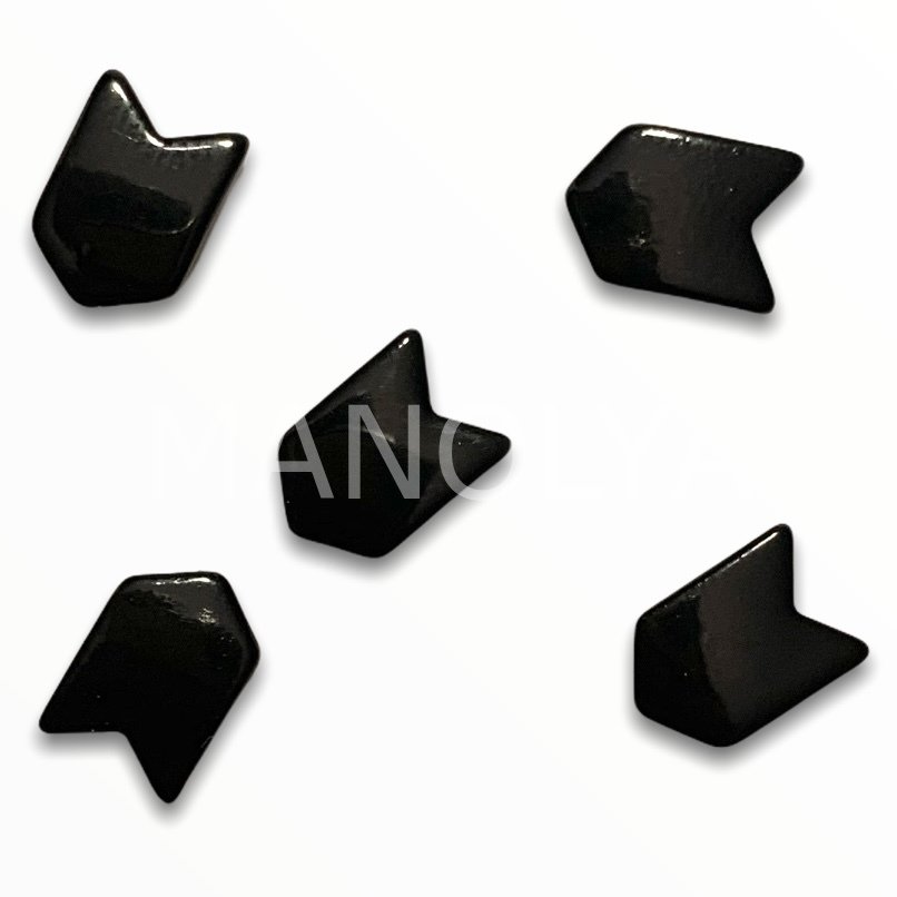 11x8mm. SİYAH UZUN OK DOMİNO