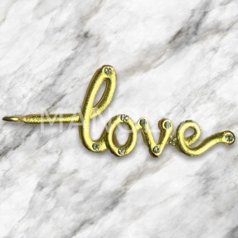 4,3cm. ZİRKONLU LOVE EL YAZISI