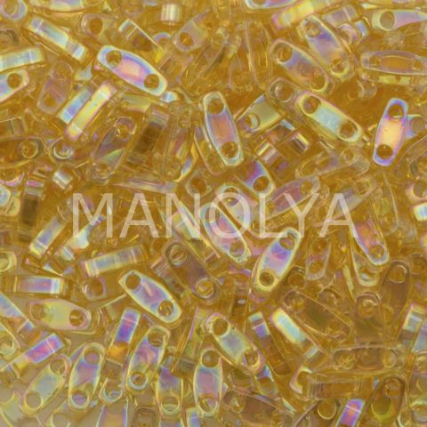 QTL251 Miyuki Quarter Tila Transparent Light Amber AB (Çeyrek Tila 251)