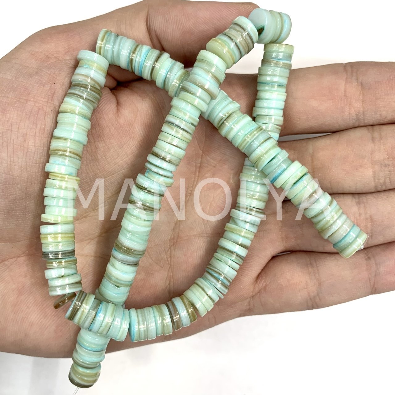8mm. AÇIK TURKUAZ  SEDEF DİZİ