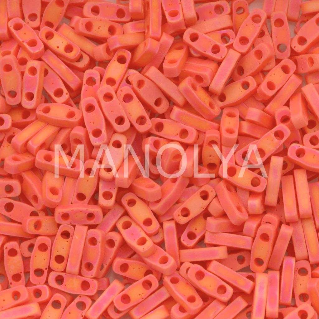 QTL406FR Miyuki Quarter Tila Matte Opaque Orange AB (Çeyrek Tila 406FR)