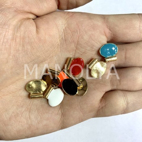 1,3cm. MİNELİ ELİPS KOLYE UCU