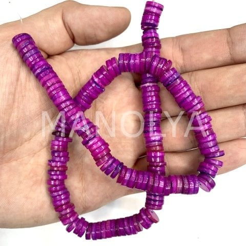 8mm. AÇIK MOR SEDEF DİZİ