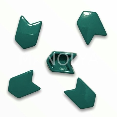 11x8mm KOYU YEŞİL UZUN OK DOMİNO