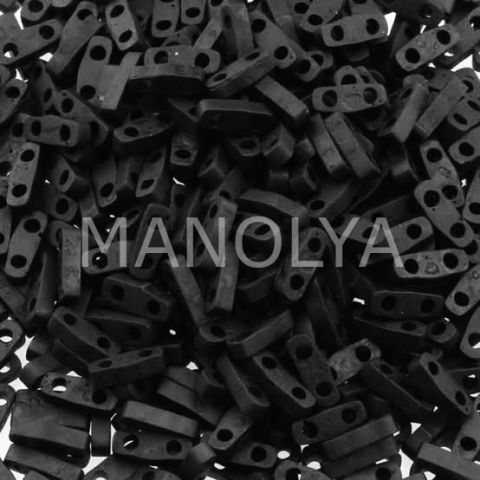 QTL401F Miyuki Quarter Tila Opaque Matte Black (Çeyrek Tila 401F)