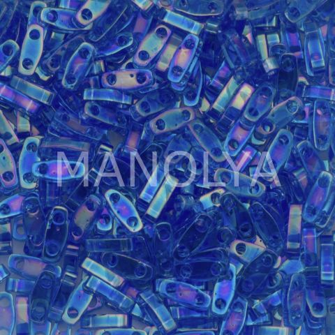 QTL261 Miyuki Quarter Tila Transparent Medium Blue AB (Çeyrek Tila 261)