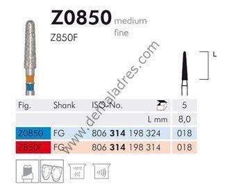 Z0850 Zirkon İçin Elmas Frez - 2 Adet