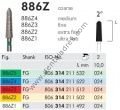 886Z Zirkon İçin Elmas Frez - 2 Adet