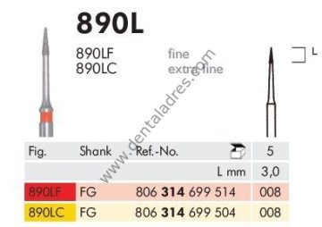 890L Elmas Frez - 5 Adet