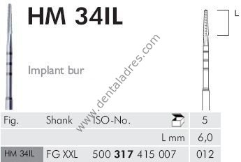 Carpide Cerrahi Frez - 34IL - 5 Adet