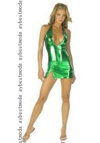 Metalik Yırtmaçlı Lame Seksi Mini Elbise ABM1017