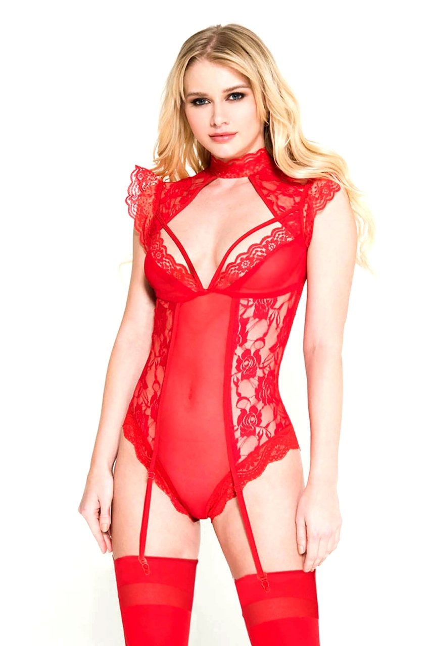 Jartiyerli Kırmızı Body ABM8026