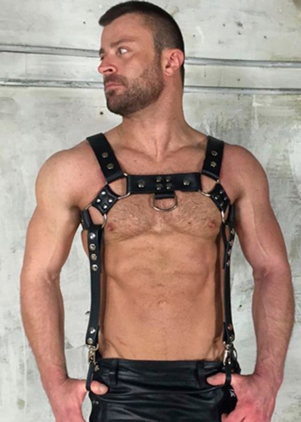 Pantolon Askılı Deri Erkek Harness ABM8047