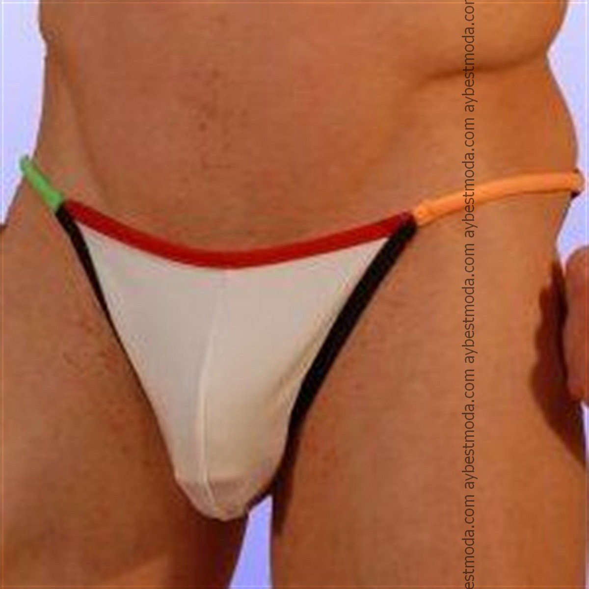 Seksi Renkli Biyeli Esnek Erkek Slip ABM3070