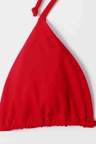 Brezilya Model Bağlamalı Bikini Üstü Kırmızı ABM9078