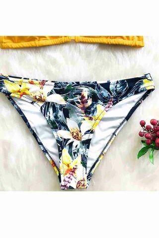Çiçekli Bikini Altı Çok Renkli ABM9090