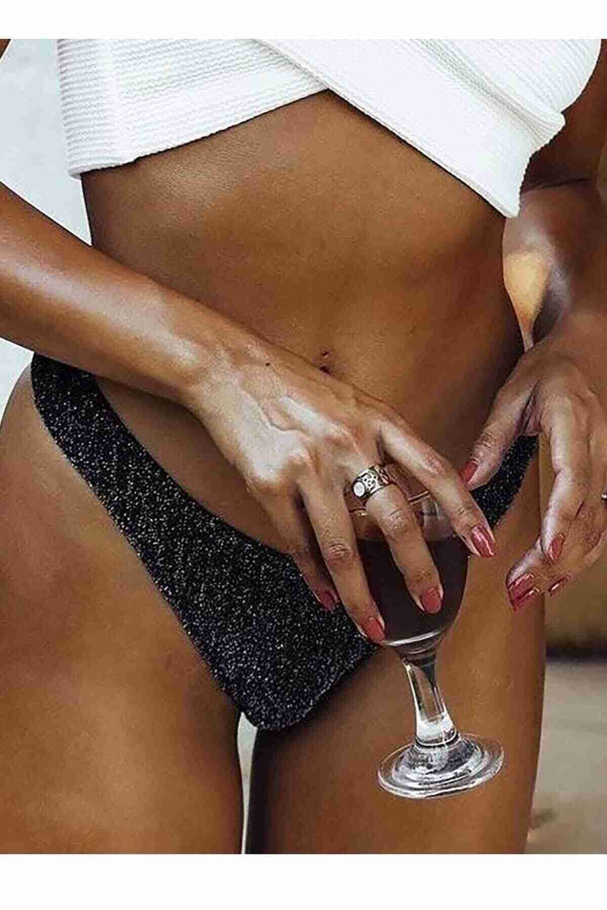 Simli Bikini Altı Siyah ABM9091